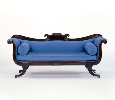 Sofa, ok.1830 (mahoń i jedwab) autorstwa English School