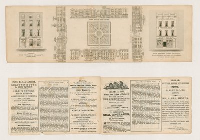 Soho Square, Talliss London Street Views, ok. 1838 r. autorstwa English School