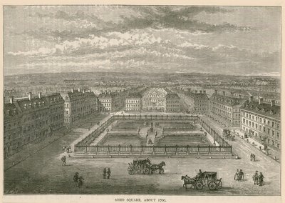 Plac Soho, około 1700 autorstwa English School