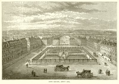 Plac Soho, około 1700 autorstwa English School