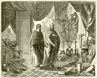 Solon w skarbcu Krezus autorstwa English School