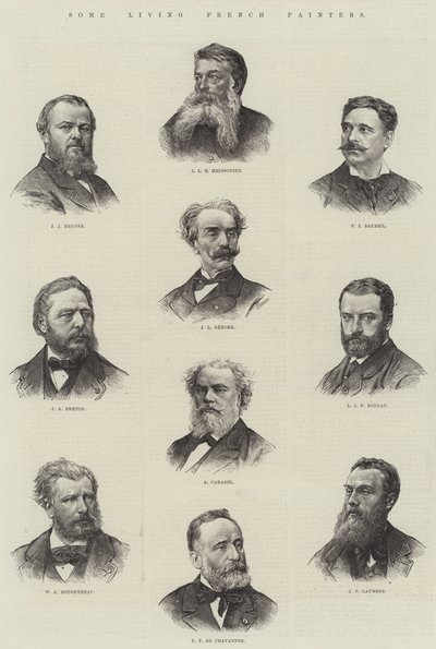 Niektórzy żyjący francuscy malarze (grafika) autorstwa English School