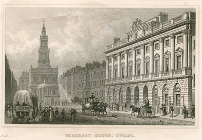 Somerset House i St Mary-le-Strand, The Strand, Londyn autorstwa English School