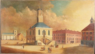 Rynek South Shields, ok. 1800 autorstwa English School