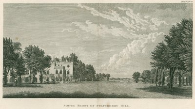 Południowy front Strawberry Hill, Twickenham, Londyn autorstwa English School