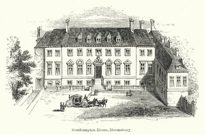 Southampton House, Bloomsbury (grawerowanie) autorstwa English School