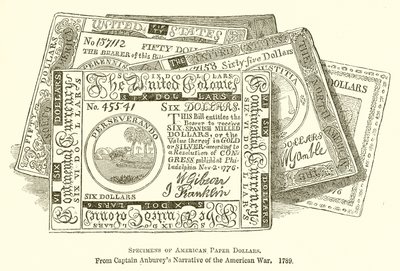 Okazy amerykańskich dolarów papierowych autorstwa English School