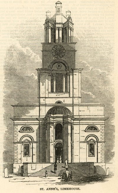 Kościół św. Anny, Limehouse, Londyn autorstwa English School