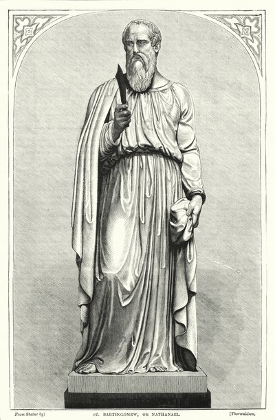Św. Bartłomiej lub Natanael (rycina) autorstwa English School
