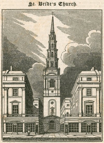 Kościół St Brides, Fleet Street, Londyn autorstwa English School