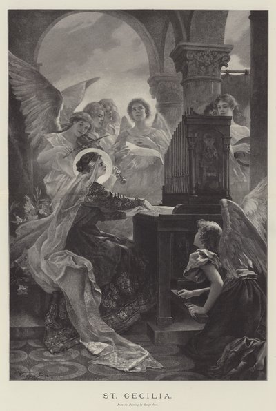 Św. Cecylia (rycina) autorstwa English School