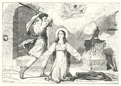 Św. Cecylia (rycina) autorstwa English School