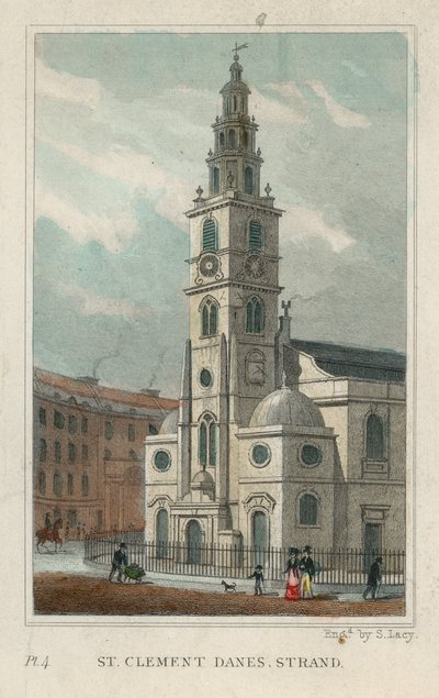 St Clement Danes na Strand autorstwa English School