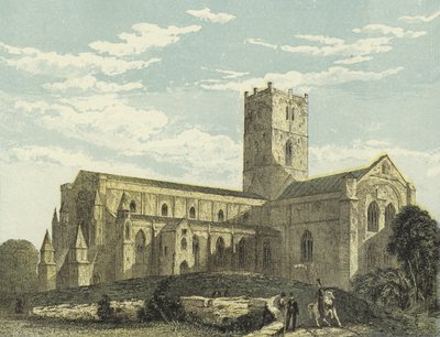 Katedra St Davids, widok na południowy zachód autorstwa English School