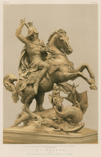 St George przez Kawalera A de Fernkorn, Wiedeń autorstwa English School