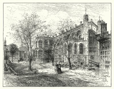 Kaplica Świętego Jerzego, Windsor (grawerunek) autorstwa English School