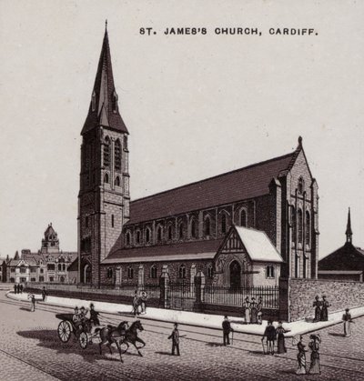 Kościół św Jakuba, Cardiff (lito) autorstwa English School