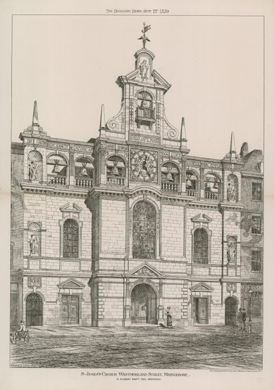 Kościół św. Jakuba przy ulicy Westmoreland autorstwa English School