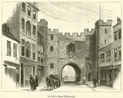 Brama Św. Jana, Clerkenwell (grafika) autorstwa English School