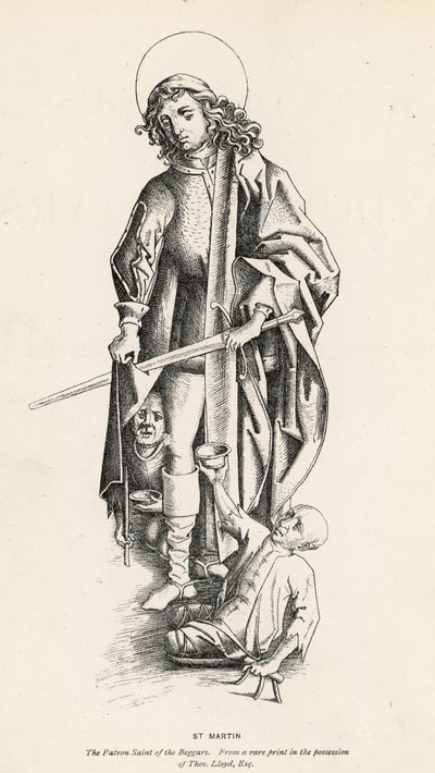 Św. Marcin, Patron Żebraków autorstwa English School