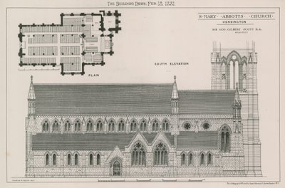 Kościół St Mary Abbots, Kensington autorstwa English School