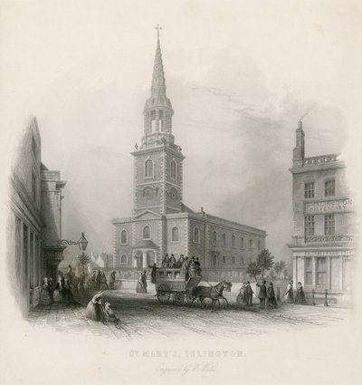 St Marys (nowy kościół), Islington autorstwa English School