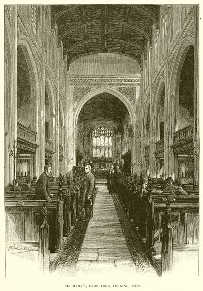 St. Marys, Cambridge, patrząc na wschód autorstwa English School