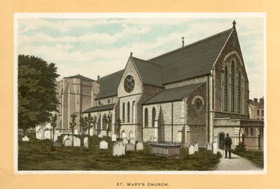 Kościół Mariacki (kolorowa litografia) autorstwa English School