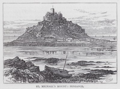 Góra św. Michała, Penzance (grafika) autorstwa English School