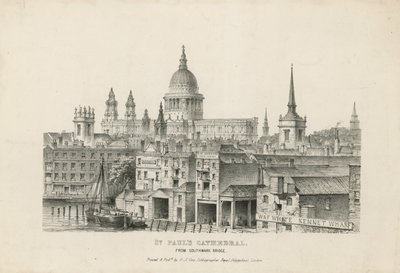 Katedra św. Pawła z mostu Southwark autorstwa English School