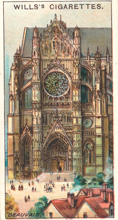 Katedra St Pierre, Beauvais (kolorowa litografia) autorstwa English School