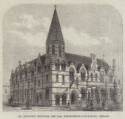 Narodowe Szkoły Świętego Zbawiciela, Northumberland-Street, Topola (grawerowanie) autorstwa English School