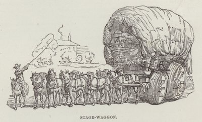 Wagon sceniczny (grawerowanie) autorstwa English School