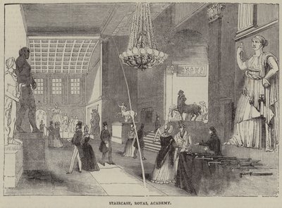 Schody, Royal Academy, Londyn autorstwa English School