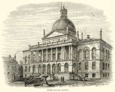 State House, Boston (rycina) autorstwa English School