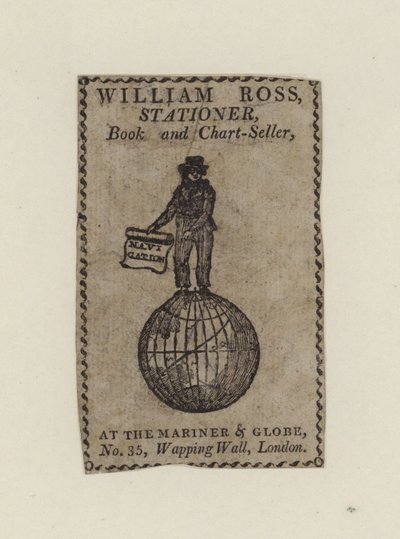 Papeteria, William Ross, karta handlowa autorstwa English School