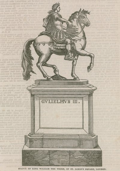 Pomnik króla Wilhelma III na Placu św. Jakuba w Londynie autorstwa English School