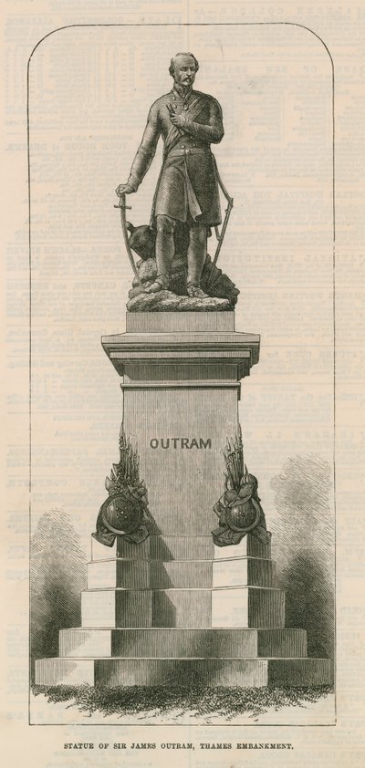 Posąg sir Jamesa Outram autorstwa English School