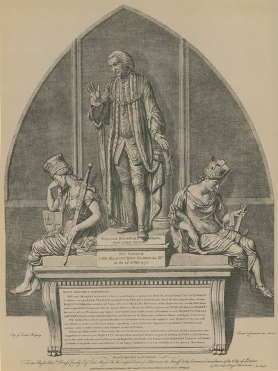 Pomnik Williama Beckforda w Guildhall, Londyn autorstwa English School