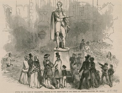 Posąg księcia Wellington, wzniesiony na dziedzińcu Tower of London autorstwa English School