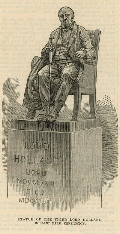 Statua trzeciego Lorda Hollanda w Holland Park, Kensington autorstwa English School