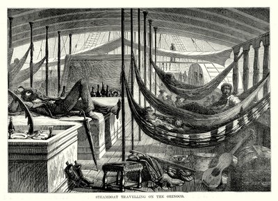 Parowiec podróżujący po Orinoko (rycina) autorstwa English School