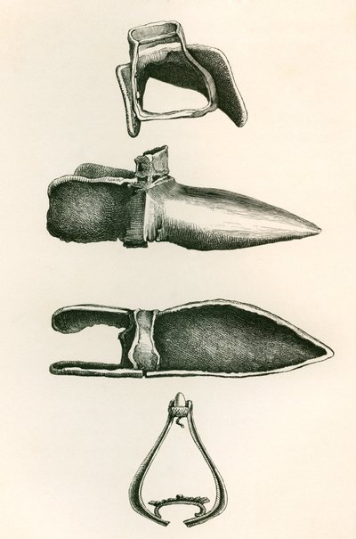 Stirrups and Sollerets, z The British Army: Its Origins, Progress and Equipment, opublikowane 1868. autorstwa English School