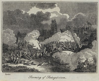 Szturmowanie Seringapatam (grawerowanie) autorstwa English School