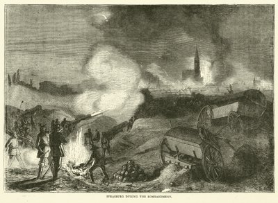 Strasburg podczas bombardowania, wrzesień 1870 autorstwa English School