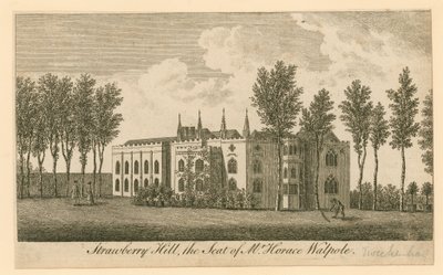 Strawberry Hill, Twickenham, Londyn; siedziba pana Horace Walpole autorstwa English School