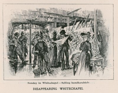 Niedziela w Whitechapel - sprzedaż chusteczek autorstwa English School