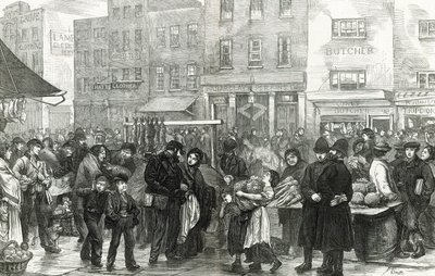 Niedzielny poranek w New Cut, Lambeth autorstwa English School