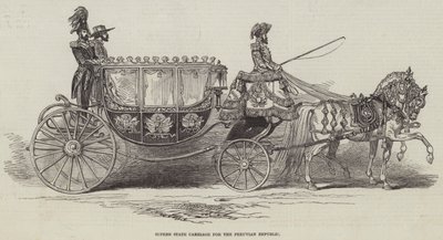 Superb State Carriage dla Republiki Peru (grawerowanie) autorstwa English School