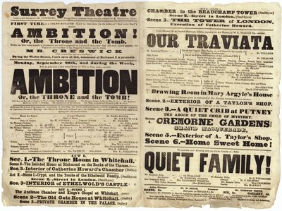 Afisz teatralny Surrey autorstwa English School